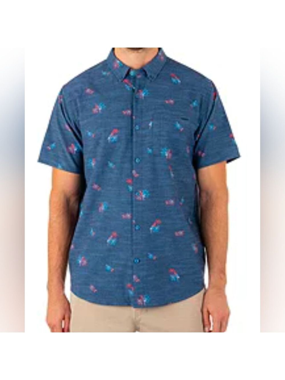 Hurley OAO Stretch Print Short Sleeve Size Small